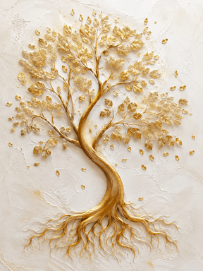 Quadro Árvore da Vida Raízes de Bronze