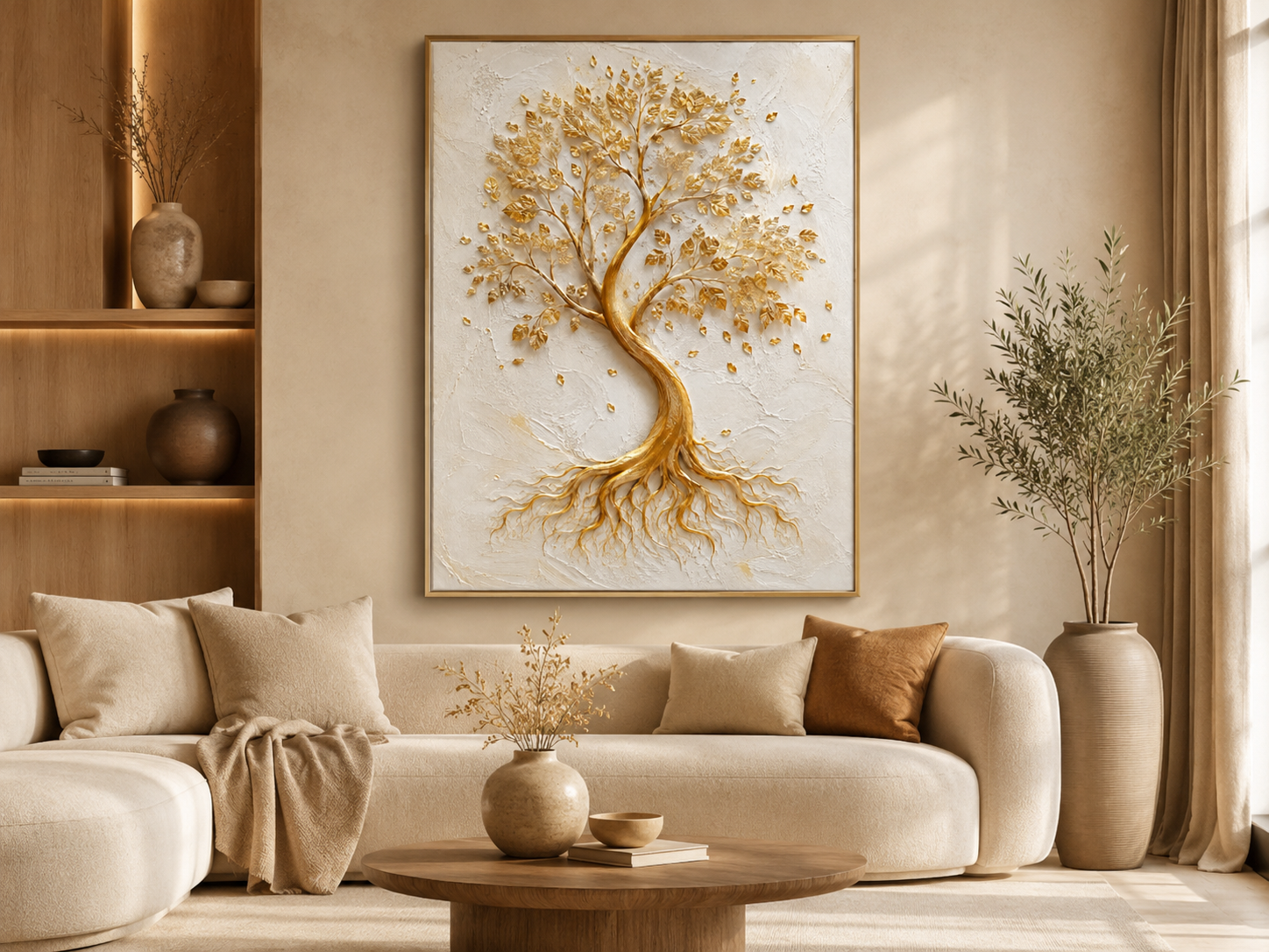 Quadro Árvore da Vida Raízes de Bronze