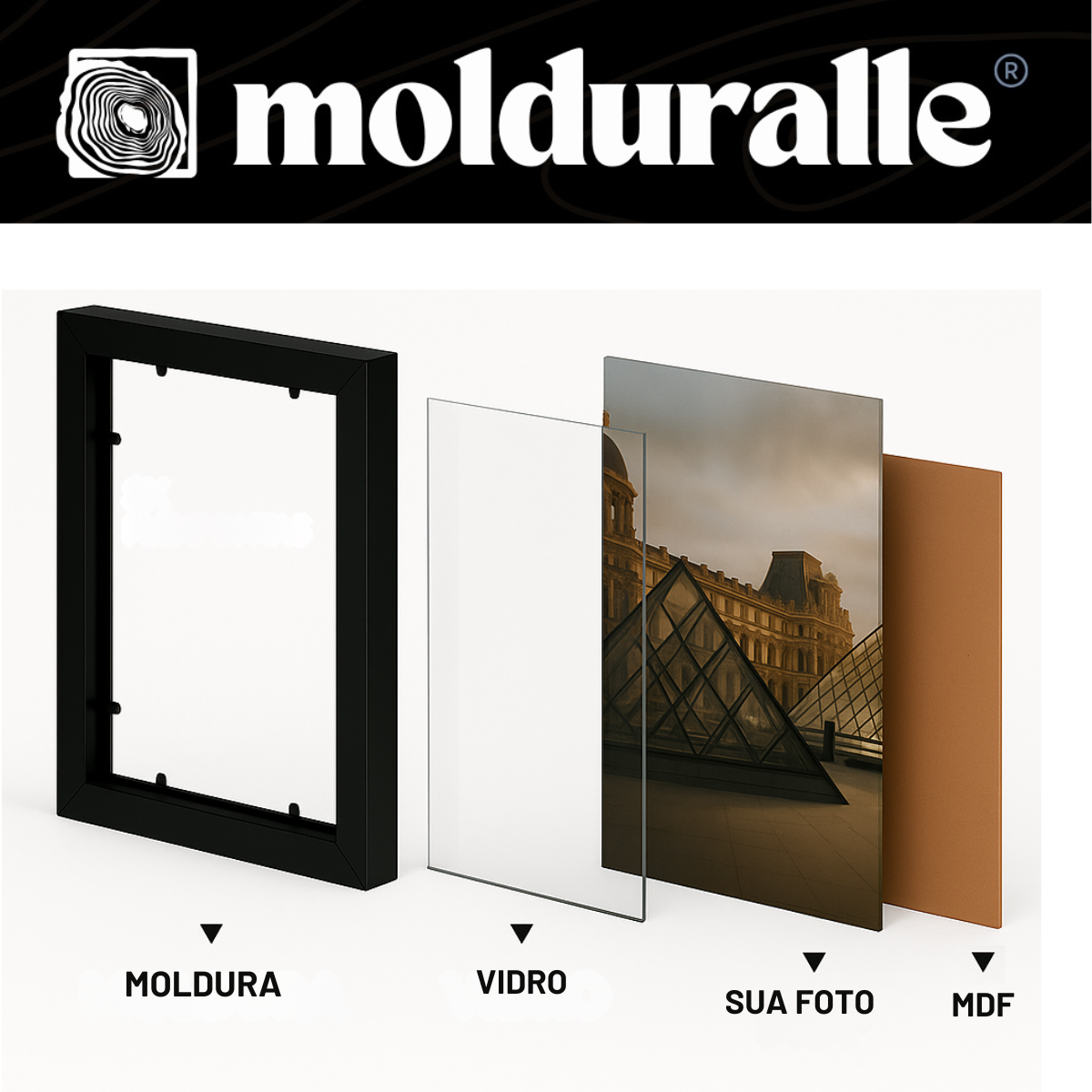 Porta Retrato 10x15 - Moldura Com Vidro e Madeira