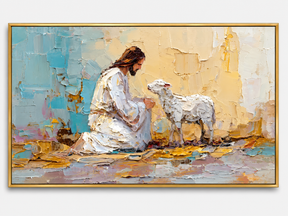 Quadro Cristo e o Leão de Judá Luz Divina