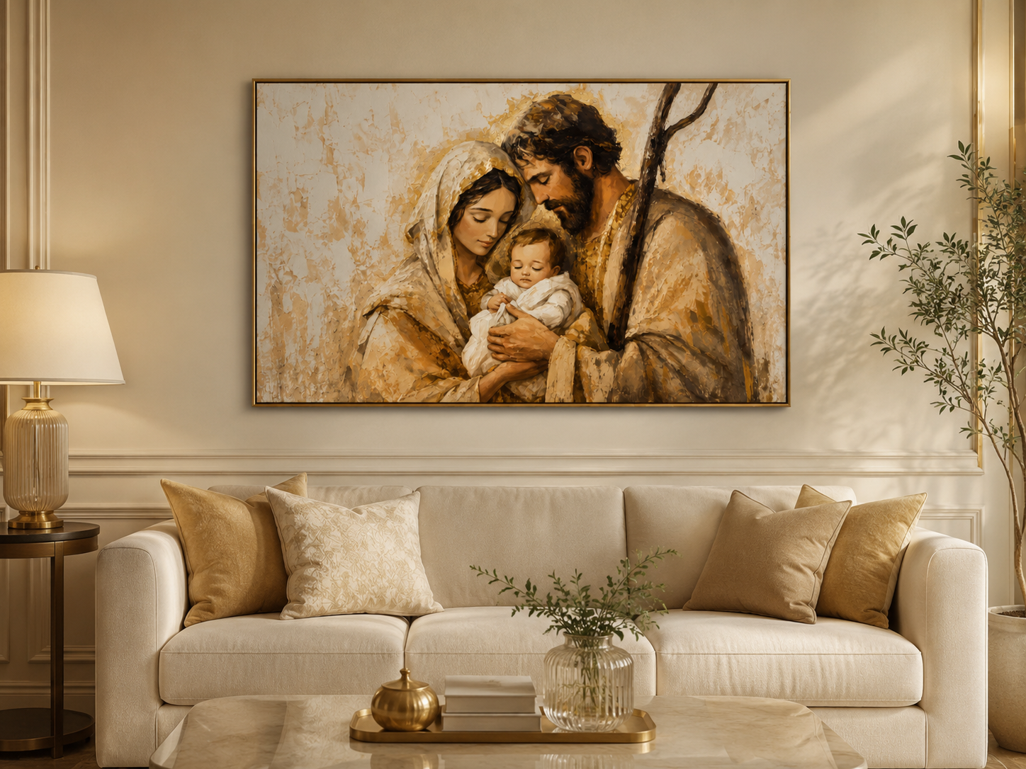 Quadro Sagrada Família em Oração