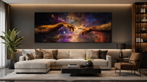 Quadro Mãos em Oração Celestial