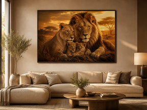 Quadro Decorativo Cavalo Dourado Majestoso