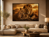 Quadro Decorativo Cavalo Dourado Majestoso