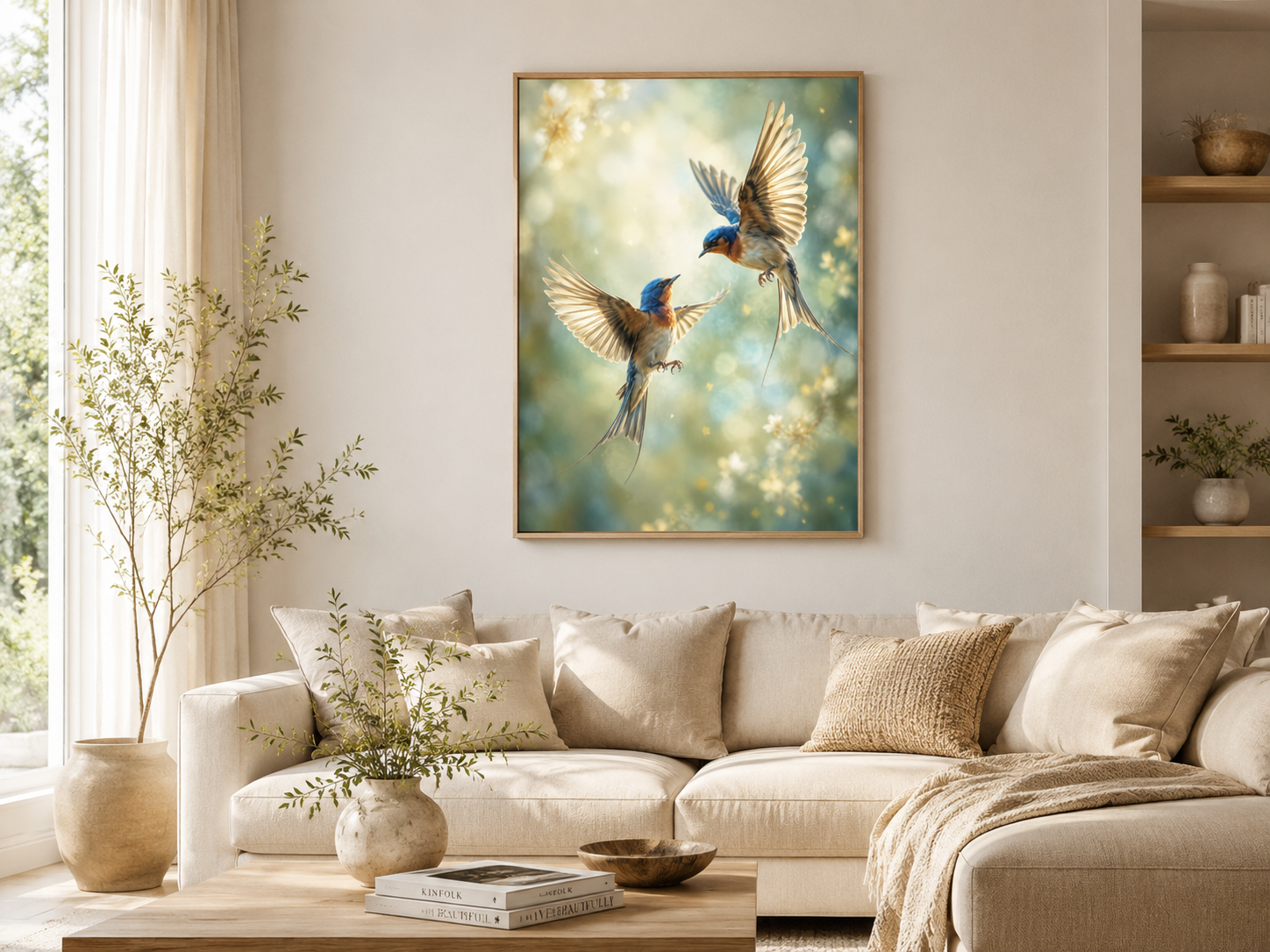 Quadro Decorativo Borboletas em Voo Cromático