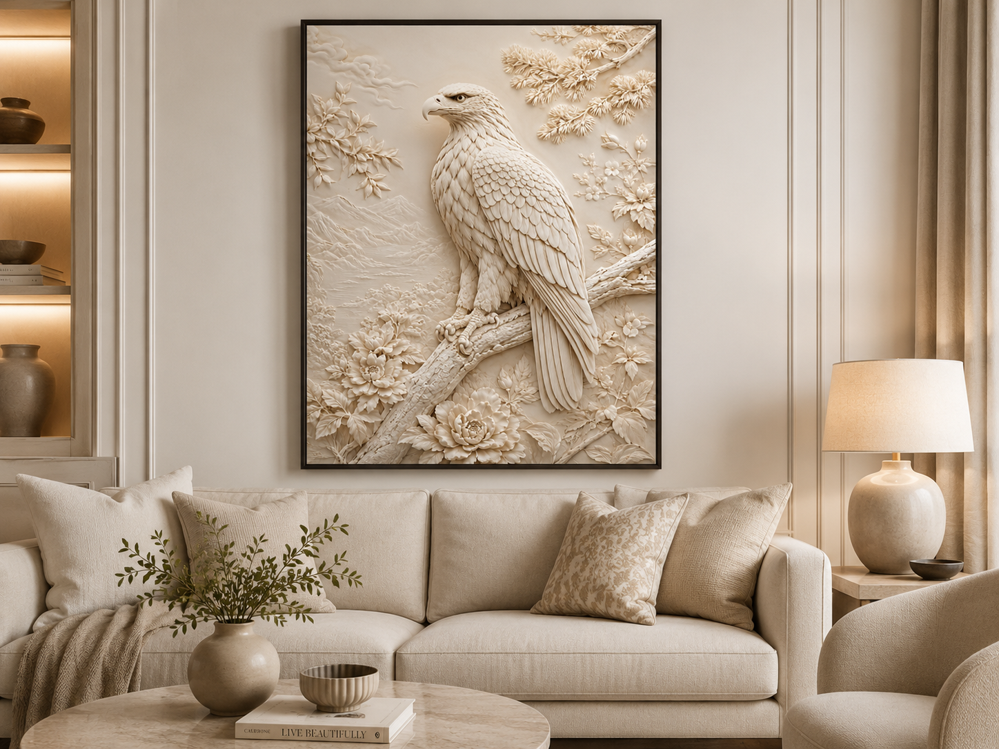 Quadro Decorativo Coruja Guardiã da Noite