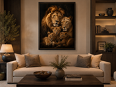 Quadro Decorativo Lobo Uivando à Lua