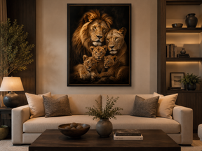 Quadro Decorativo Lobo Uivando à Lua