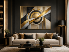 Quadro Abstrato Aurora Rosé e Cobre
