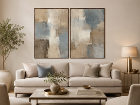 Quadro Abstrato Pétalas de Ouro e Carvão