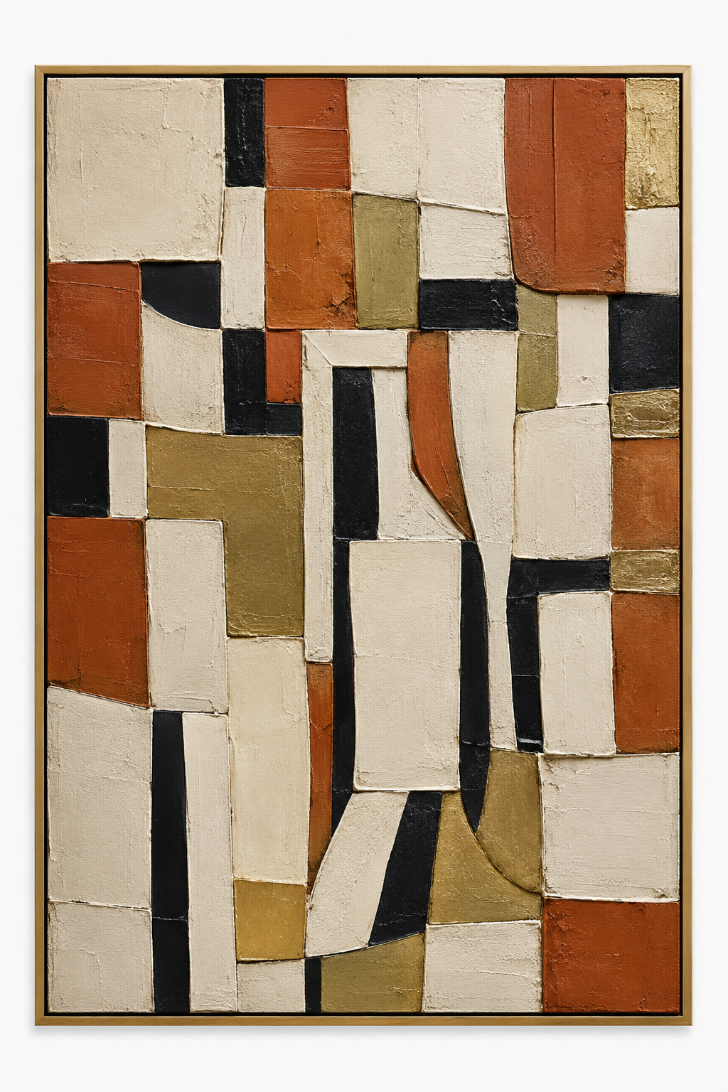 Quadro Abstrato Sinfonia Monocromática