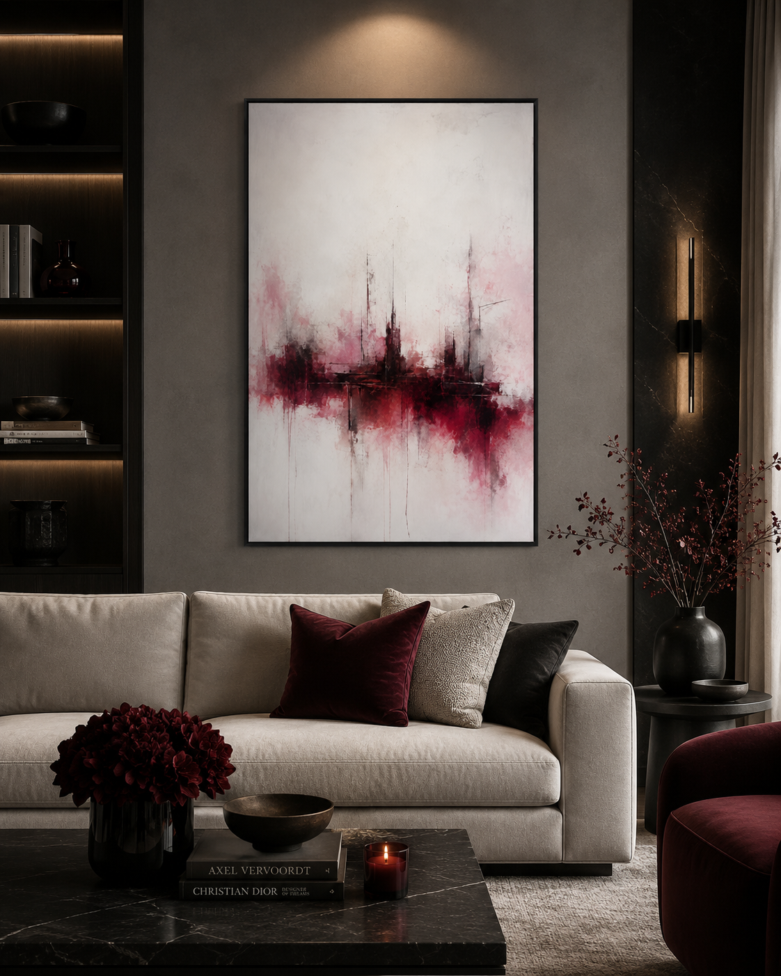 Quadro Abstrato Véu de Seda