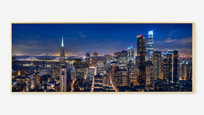 Quadro Nova York Skyline Dourado