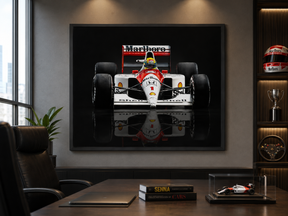 Quadro Decorativo McLaren-Honda MP4/4 Ayrton Senna Vista Frontal