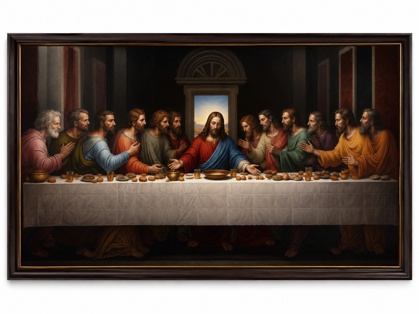 Quadro Decorativo Santa Ceia Inspiração Leonardo da Vinci - Arte Clássica