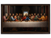 Quadro Decorativo Santa Ceia Inspiração Leonardo da Vinci - Arte Clássica