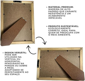Porta Retrato 10x15 - Moldura Com Vidro e Madeira