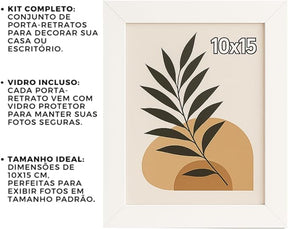 Porta Retrato 10x15 - Moldura Com Vidro e Madeira