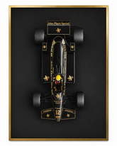 Quadro Decorativo F1 Lotus-Renault JPS Ayrton Senna Vista Superior