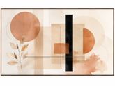 Quadro Decorativo Abstrato Boho Orgânico Terracota e Bege