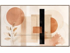 Quadro Decorativo Abstrato Boho Orgânico Terracota e Bege